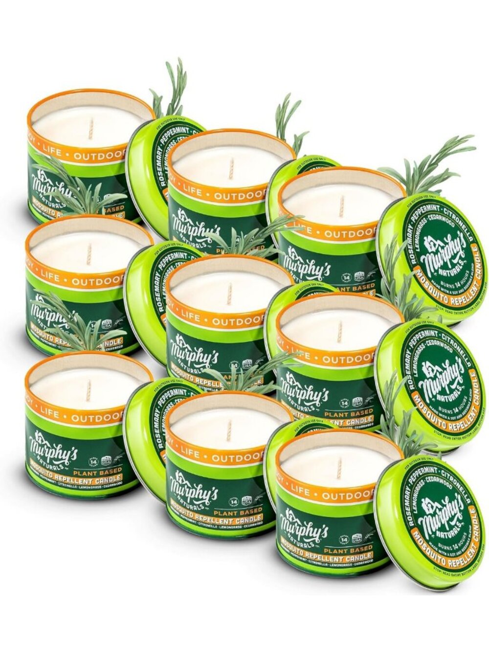 Citronella Mosquito Repellent Candles - 3.5 oz, Pack of 9, Outdoor Bug Defense